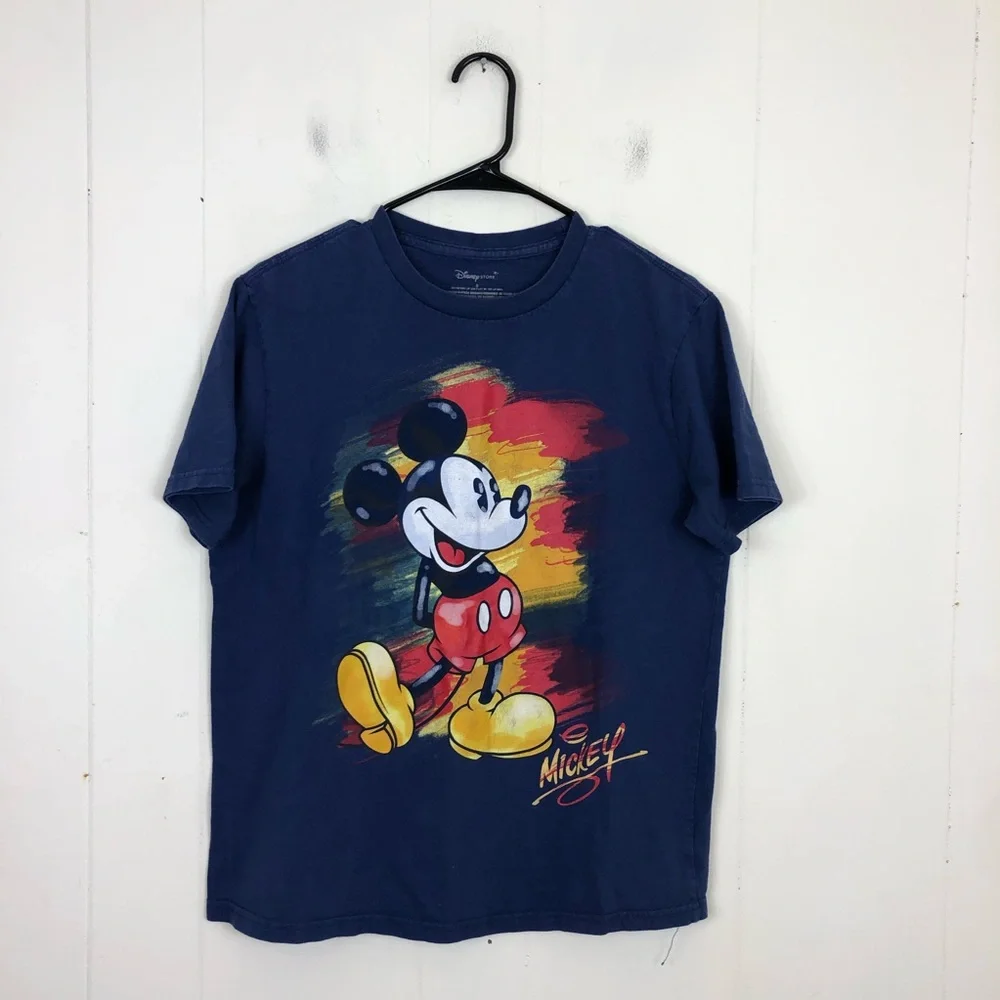 Mickey Mouse Sketch Background T-Shirt Sz S - Picture 1 of 7
